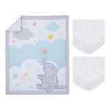 Set De Cuna Mini Dumbo Shine Bright   Star, Blanco, Gri...