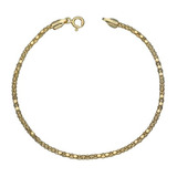 Pulsera Piel De Serpiente Gold, Plata 925, Baño Oro 18k 19cm