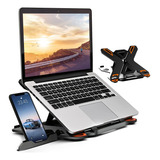 Soporte Base Notebook Y Celular Ajustable Hasta 17 Pulgadas