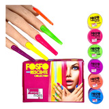 Coleccion De 6 Acrilicos Fosforecente  Uñas Fantasy Nails 