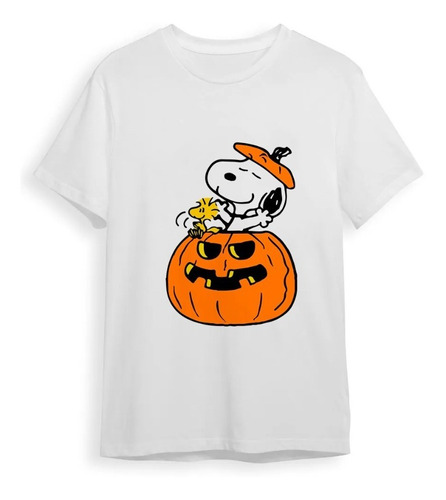 Playera Snoopy Woodstock Sorpresa Calabaza Peanuts