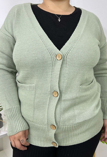 Cardigan De Lanilla Con Bolsillos - Cancun - Dama