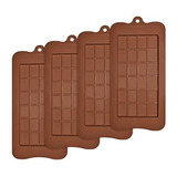 Homedge Break-apart Chocolate Molds, Set Of 4 Packs Food Gra