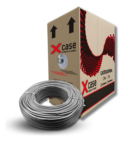 Cable U/ftp 150mts Cat. 6a Xcase 10 Gbps Frecuencia 500mhz Forro Gris