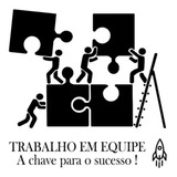 Adesivo De Parede Frase Trabalho Em Equipe Empresa Din407