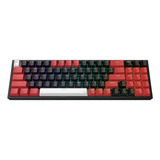 Teclado Mecanico Inalambrico Rgb Negro/rojo 75%