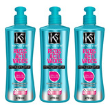 Kerashine Crema Para Peinar Rizos Activados 270 Ml C/u -3 Pz