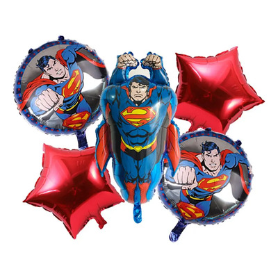 Superman Tema Globo Fiesta De Cumpleaños Decoración 5pcs