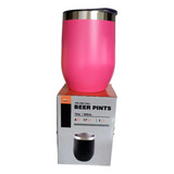 Copo Cuias Térmicas 350ml Com Tampa Anti Vazamento Cor Pink Liso