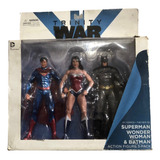 Trinity War. Batman, Superman Y Wonder Woman. Set 3 Figuras