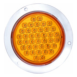 Plafón Posterior 40 Leds Con Estrobo Ámbar Redondo Tunelight