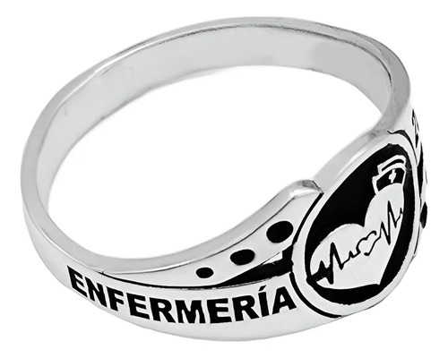 Anillo De Graduación Enfermería Dama En Plata 925 | Meses sin interés