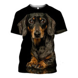 Hjb Polera Con Estampado De Perro Salchicha En 3d