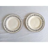 X2 Plato Postre Loza Ingles Grindley Bristol Antiguo Vintage