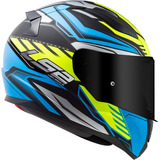 Capacete Ls2 Ff353 Rapid Gale Preto/azul/amarelo Cor Azul Tamanho Do Capacete 60