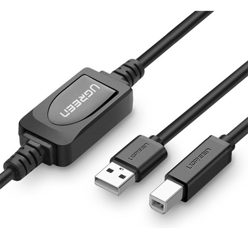 Cabo Impressora Ugreen Usb 2.0 Para B Macho Ativo 15m