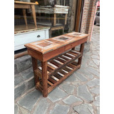 Mesa De Arrime Madera Reciclada Pinotea Vintage Rústica