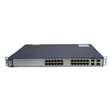Switch Gigabit Cisco 3750 24p Ws-3750-24ts-e +2 Sfp Seminovo