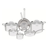 Bateria Set Olla Cacerola Sarten 7 Pzas Tramontina A Inox C