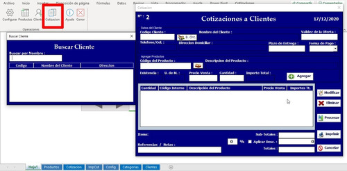 Plantilla Excel Gestion De Cotizaciones
