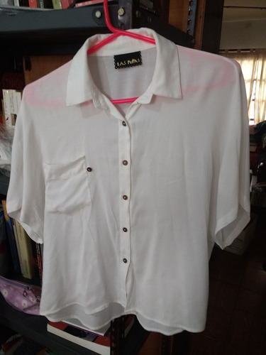 Camisa Blanca Las Pepas Talle 44 Mujer