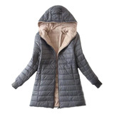 Chaqueta F Plus De Forro Polar De Algodón Para Mujer, Abrigo