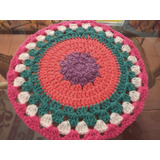 Almohadones Tejidos Al Crochet.  Circulares Y Cuadrados!!!!!