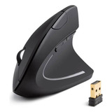 Mouse Ergonomico Vertical Inalambrico Iluminado Vm/ Comprapo Color Negro