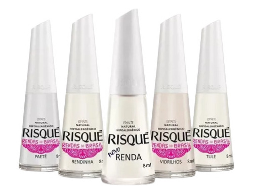 Esmalte Risque Coleção Rendas C/ 5 Unidades