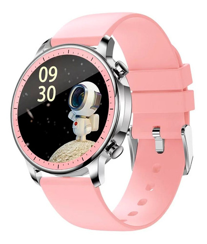 Smartwatch Feminino Touch Screen Game Prata Rosa