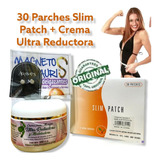 30 Parches Slim Patch + Crema Reductora + Aros Adelgazantes