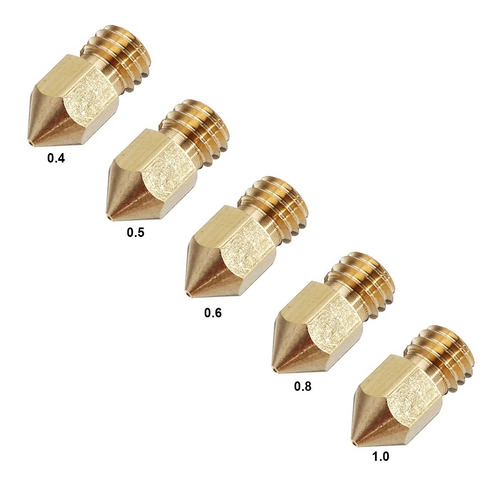 Kit X5 Nozzle 3d 0.4 0.5 0.6 0.8 1.0mm 1.75mm Original Ender