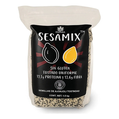 Sesamix Ajonjolí Tostado Blanco Y Negro 1.5 Kg | Meses sin interés