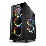  Rev200 Rgb Pc Case, Torre Central Negra