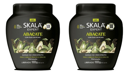 Creme Skala 1kg Bomba Abacate-kit C/2un