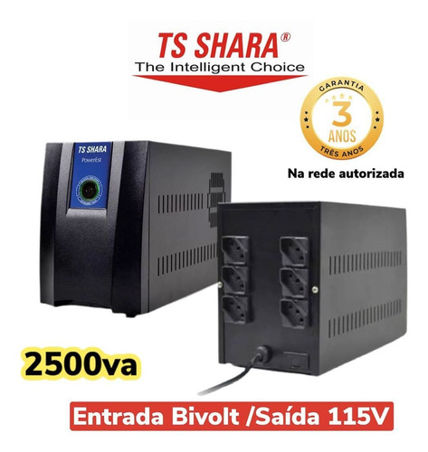 Estabilizador Eletr. Powerest 2500va Biv/115v 9013 Ts Shara