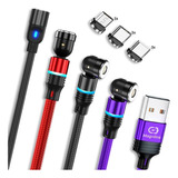 Cable Magnético Iman 3en1 Carga Rápida Usb V8 iPhone Tipo C