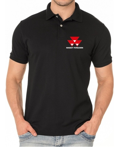 Camisa Polo Montadora Massey Ferguson Bordado Peito E Costas