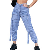 Jogger Mom De Mujer Jean Tiro Alto  