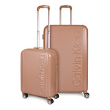 Pack 2 Maletas Rome S De Cabina 10kg+grande 23kg Beige Calvi