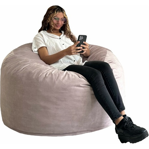 Puff Sillón Relleno 100 Cm Terciopelo 3 En 1 Confort Lavable