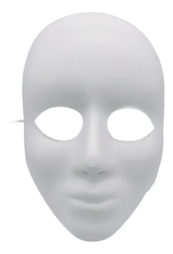Mascara Sem Face Branca Carnaval Haloween Festas Disfarce