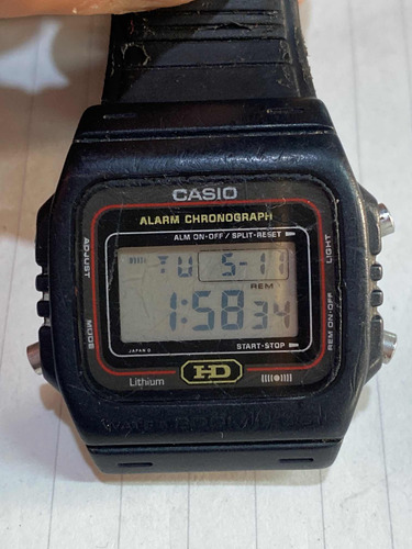 Reloj Casio Dw-260 Hombre Negro Silicona