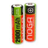 Pila Noga Recargable Aa 2.9mah Cilíndrica - Pack 2 Unidades