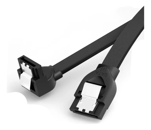 Cable Sata 3.0 | 6gbps | Conector En L | 40 Cm | Negro