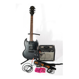 Guitarra EpiPhone Sg Gothic+amp Fender Frontman Y Accesorios