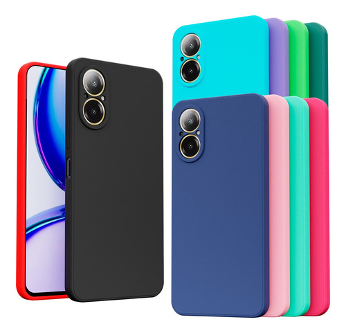 Capa Capinha Compatível Com Realme C67 Silicone Aveludada