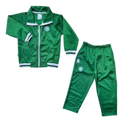 Conjunto Infantil Palmeiras Agasalho Jaqueta E Calça Oficial