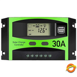 Regulador De Carga Panel Solar  12v 24v Usb Display Pwm 