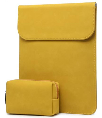 Estuche + Bolso Para Notebook 16 Pulgadas Amarillo Hyzuo 